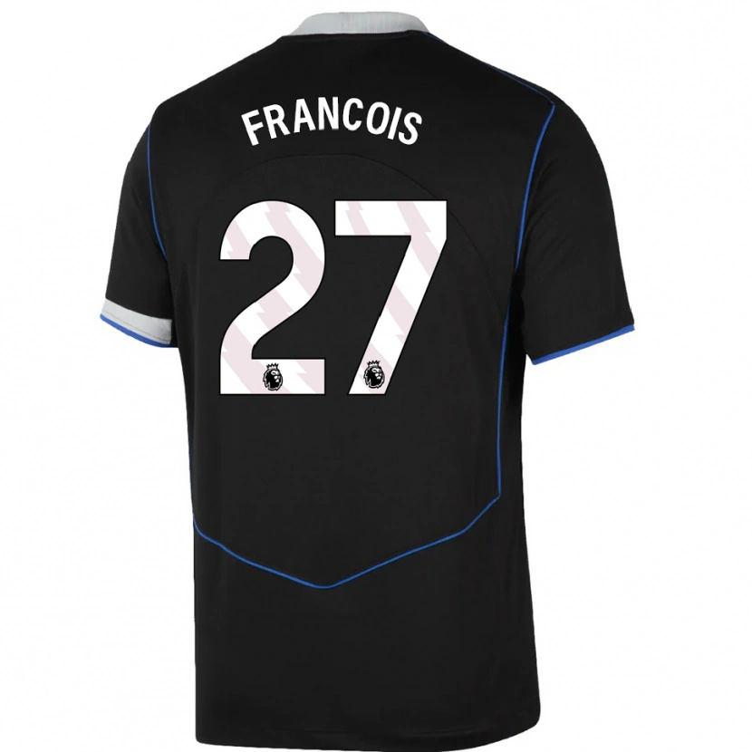 Danxenレディースオリアンヌ・ジャン・フランソワ#27ブラック ブルー シルバーサードユニフォームシャツ2025/26ジャージーユニフォーム
