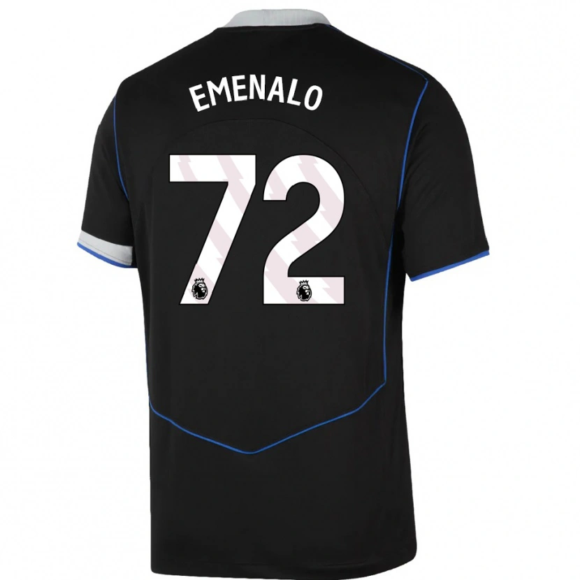 Danxenレディースランドン・エメナロ#72ブラック ブルー シルバーサードユニフォームシャツ2025/26ジャージーユニフォーム
