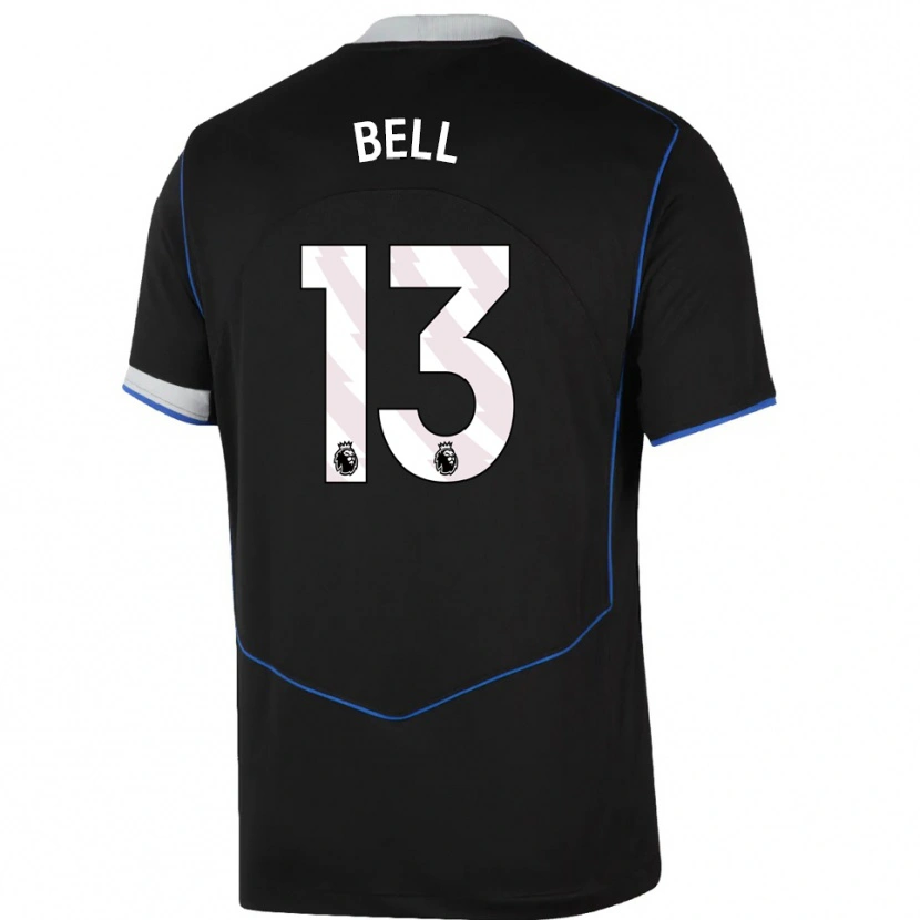 DanxenレディースToby Bell#13ブラック ブルー シルバーサードユニフォームシャツ2025/26ジャージーユニフォーム