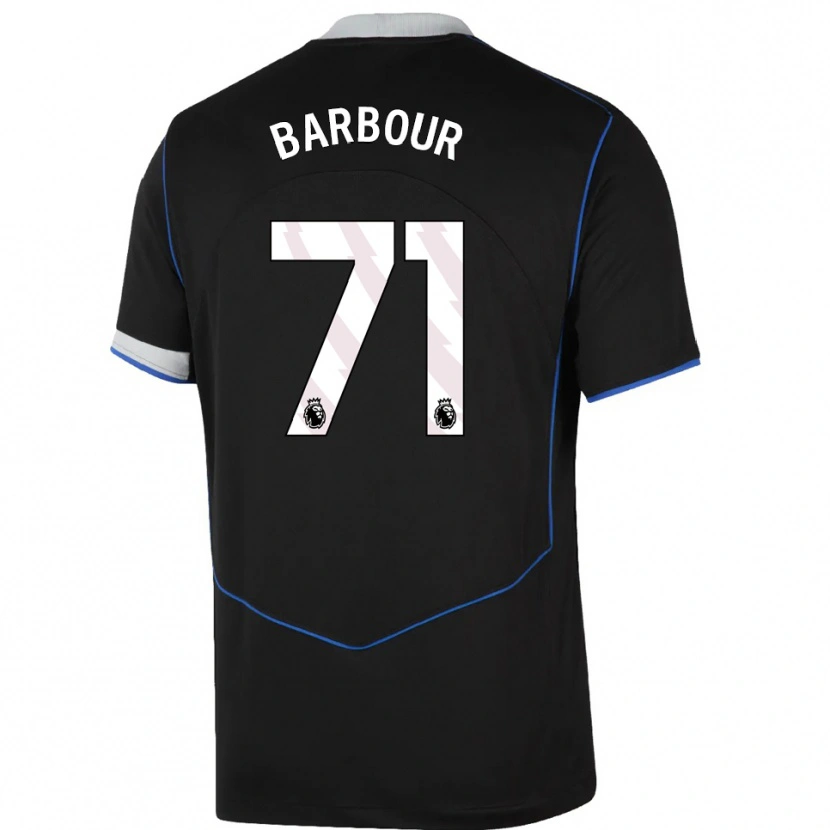 Danxenレディースコーブ・バーバー#71ブラック ブルー シルバーサードユニフォームシャツ2025/26ジャージーユニフォーム