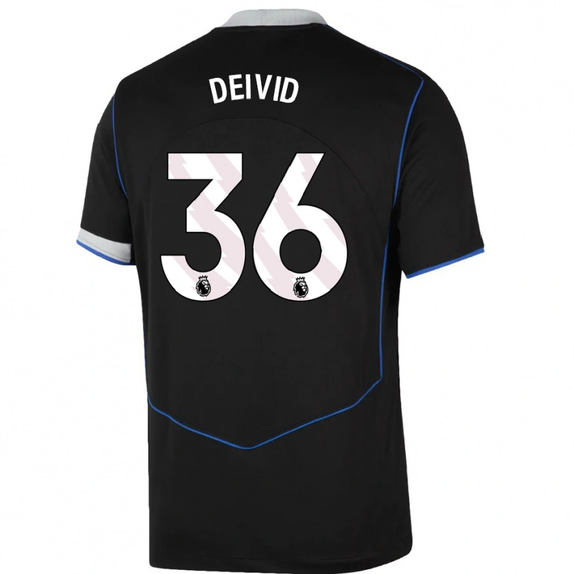 Danxenレディースデイヴィド・ワシントン#36ブラック ブルー シルバーサードユニフォームシャツ2025/26ジャージーユニフォーム