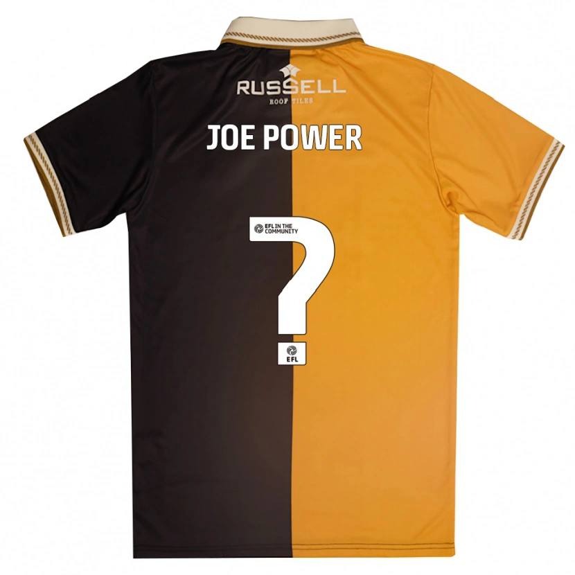 DanxenキッズJohn Joe Power#0黄 黒ホームシャツ2025/26ジャージーユニフォーム