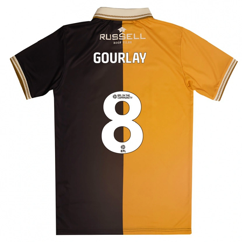 DanxenキッズElisha Gourlay#8黄 黒ホームシャツ2025/26ジャージーユニフォーム