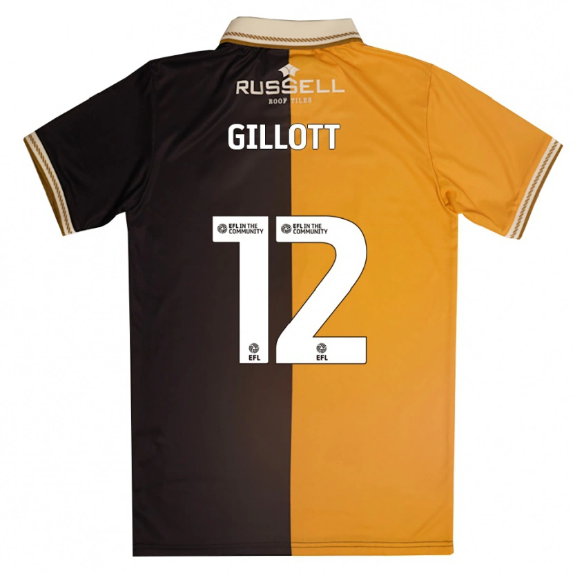 DanxenキッズEmily Gillott#12黄 黒ホームシャツ2025/26ジャージーユニフォーム