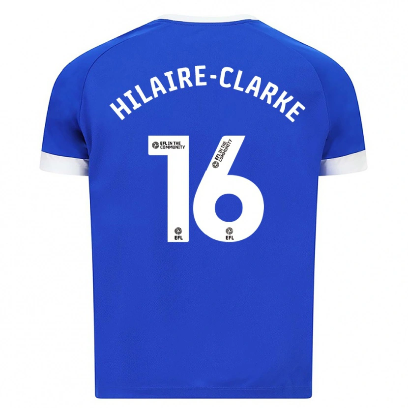 DanxenキッズRiley Hilaire-Clarke#16青 白ホームシャツ2025/26ジャージーユニフォーム
