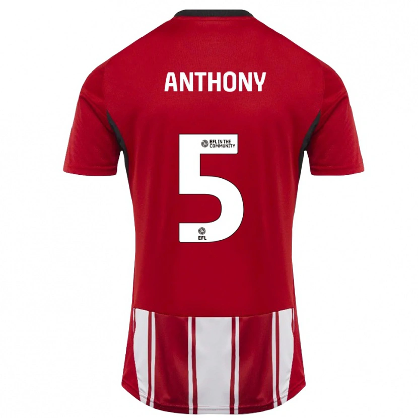 DanxenキッズJack Anthony#5赤 白 黒ホームシャツ2025/26ジャージーユニフォーム