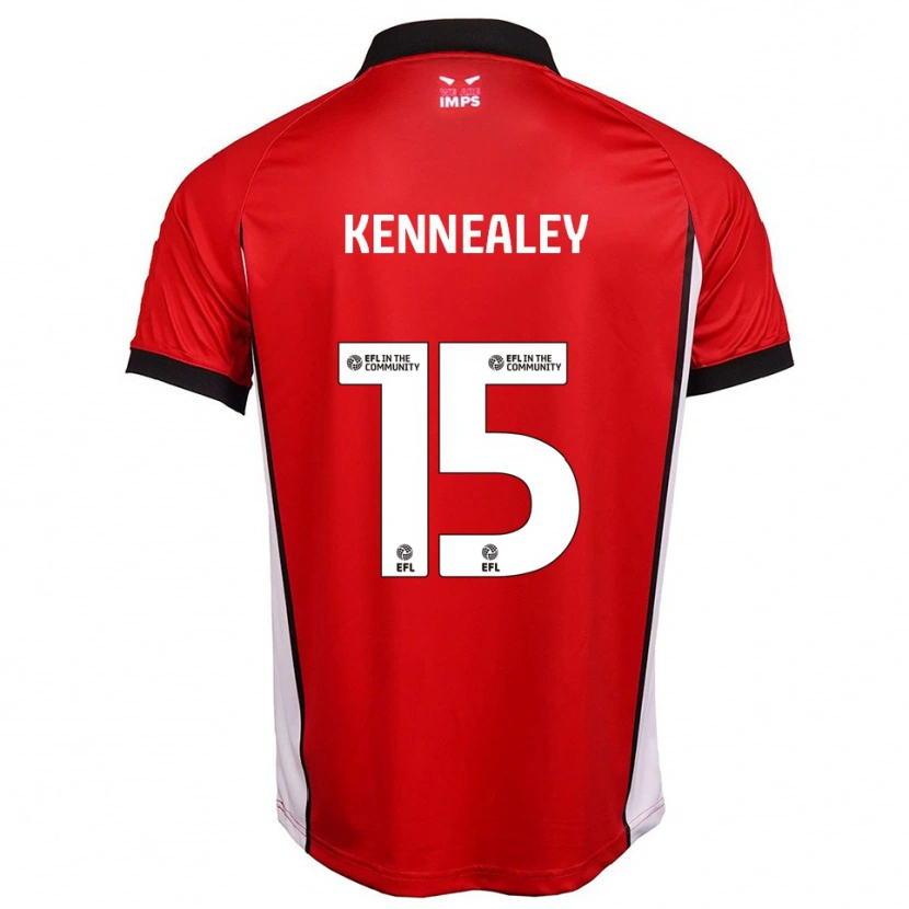 DanxenキッズJosh Kennealey#15赤 白ホームシャツ2025/26ジャージーユニフォーム