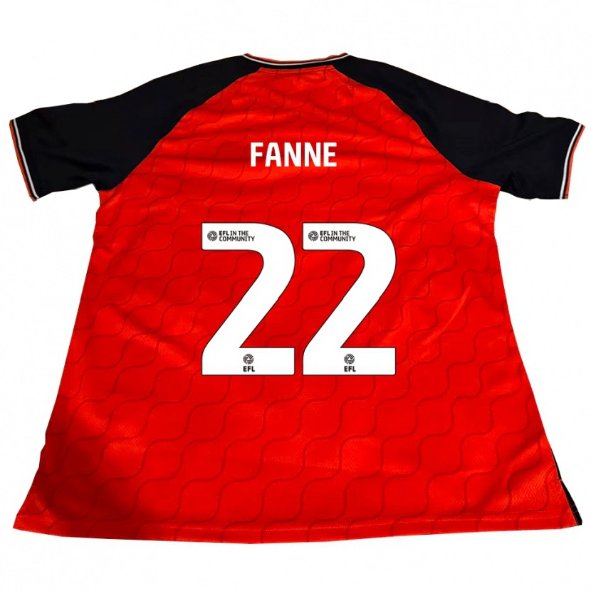 DanxenキッズLamine Fanne#22オレンジ 黒 白ホームシャツ2025/26ジャージーユニフォーム