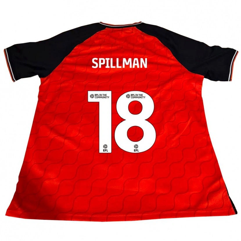 DanxenキッズGabriella Spillman#18オレンジ 黒 白ホームシャツ2025/26ジャージーユニフォーム