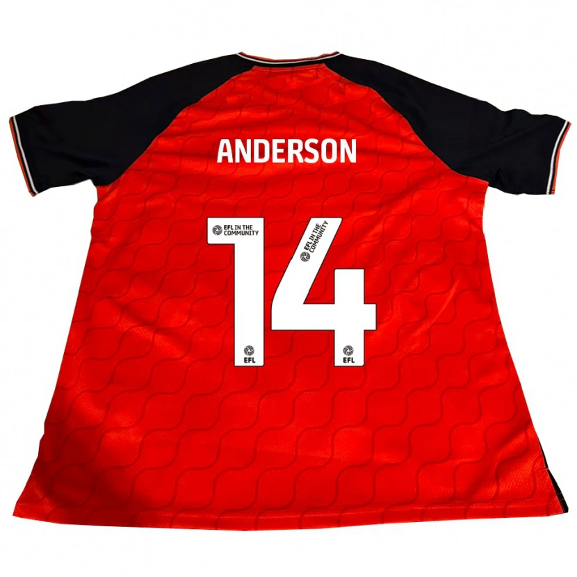 DanxenキッズSam Anderson#14オレンジ 黒 白ホームシャツ2025/26ジャージーユニフォーム