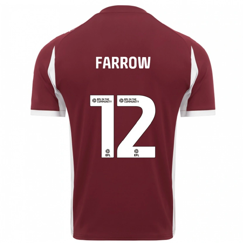 DanxenキッズKim Farrow#12バーガンディ 白ホームシャツ2025/26ジャージーユニフォーム