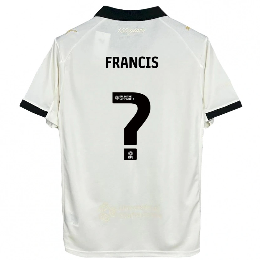 DanxenキッズLouis Francis#0オフホワイト 黒ホームシャツ2025/26ジャージーユニフォーム