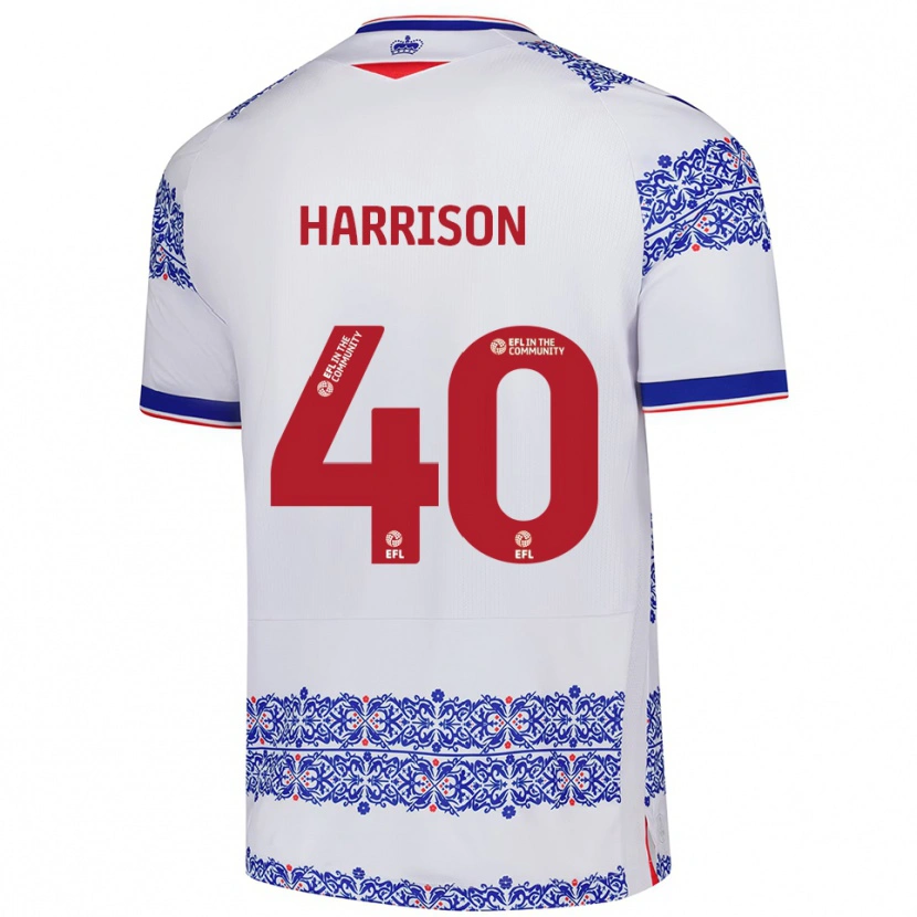 DanxenキッズSam Harrison#40白 青ホームシャツ2025/26ジャージーユニフォーム