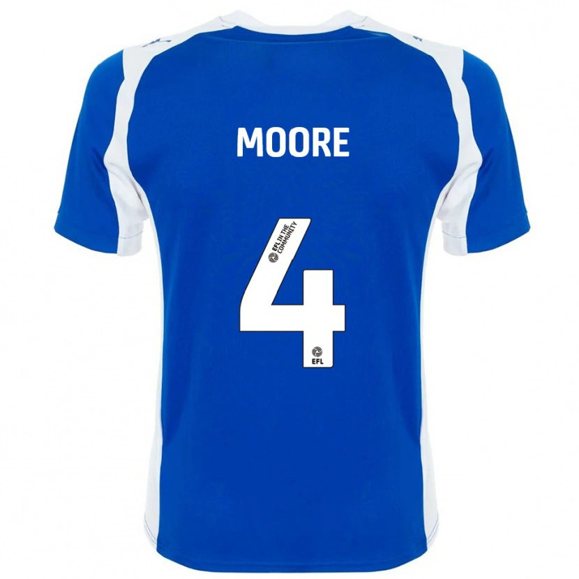 DanxenキッズAbbie Moore#4青 白ホームシャツ2025/26ジャージーユニフォーム