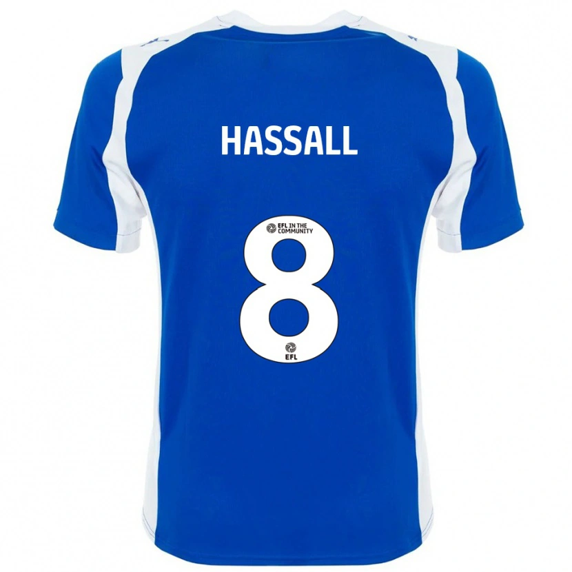 DanxenキッズMolly Hassall#8青 白ホームシャツ2025/26ジャージーユニフォーム