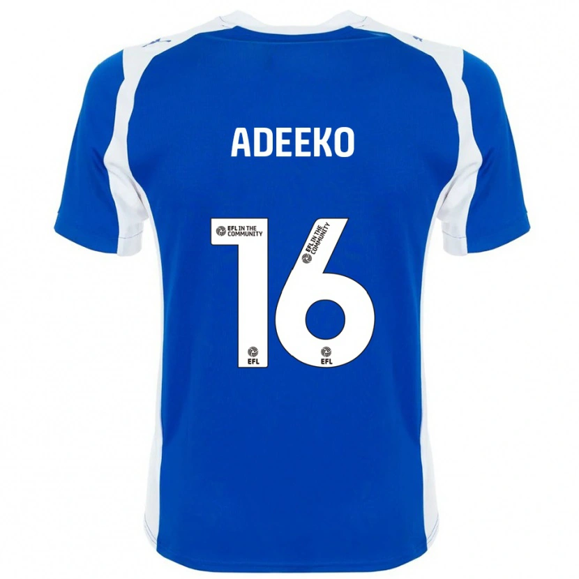 DanxenキッズBaba Adeeko#16青 白ホームシャツ2025/26ジャージーユニフォーム