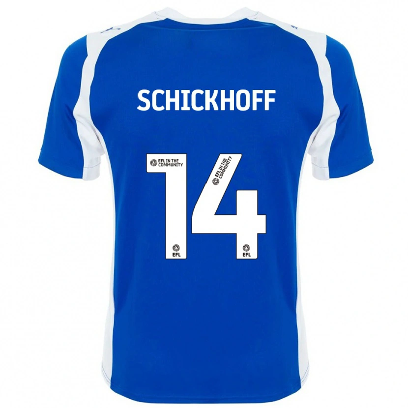 DanxenキッズElla Schickhoff#14青 白ホームシャツ2025/26ジャージーユニフォーム