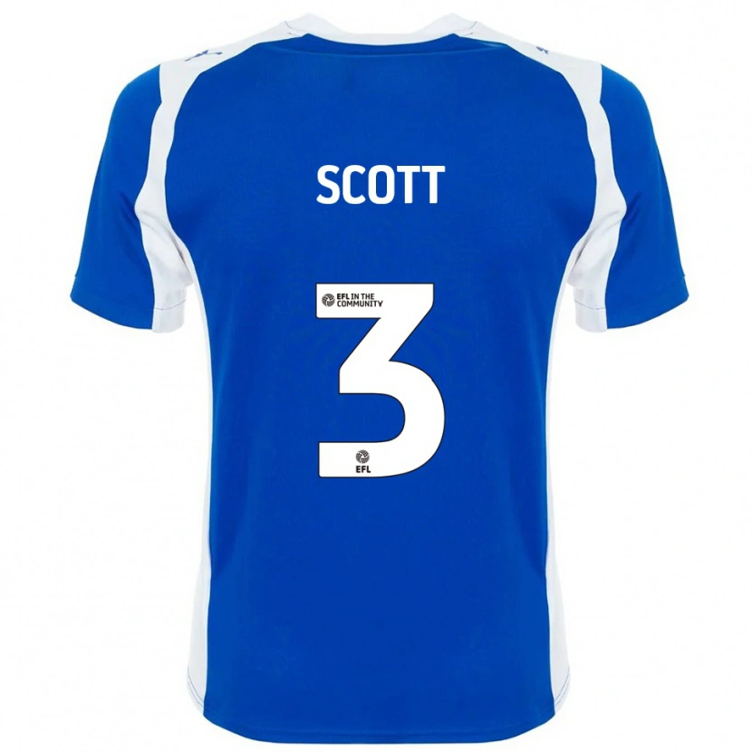 DanxenキッズHolly Scott#3青 白ホームシャツ2025/26ジャージーユニフォーム