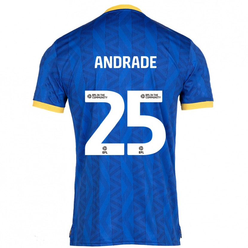 DanxenキッズMaria Andrade#25紺 黄ホームシャツ2025/26ジャージーユニフォーム