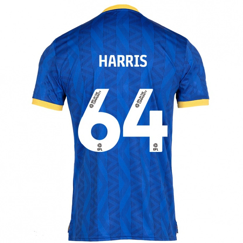 DanxenキッズConor Harris#64紺 黄ホームシャツ2025/26ジャージーユニフォーム