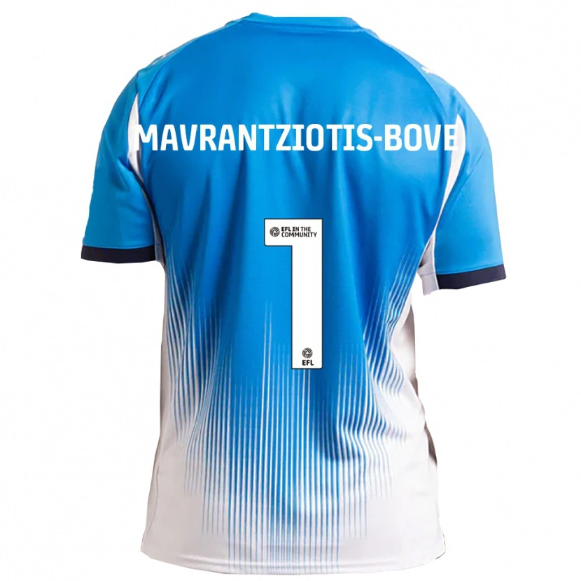 DanxenキッズKane Mavrantziotis-Bove#1青 白ホームシャツ2025/26ジャージーユニフォーム