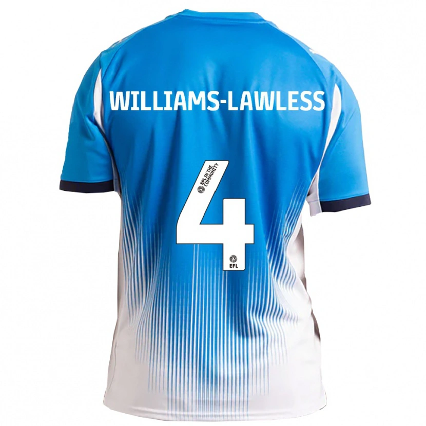 DanxenキッズJohn Williams-Lawless#4青 白ホームシャツ2025/26ジャージーユニフォーム