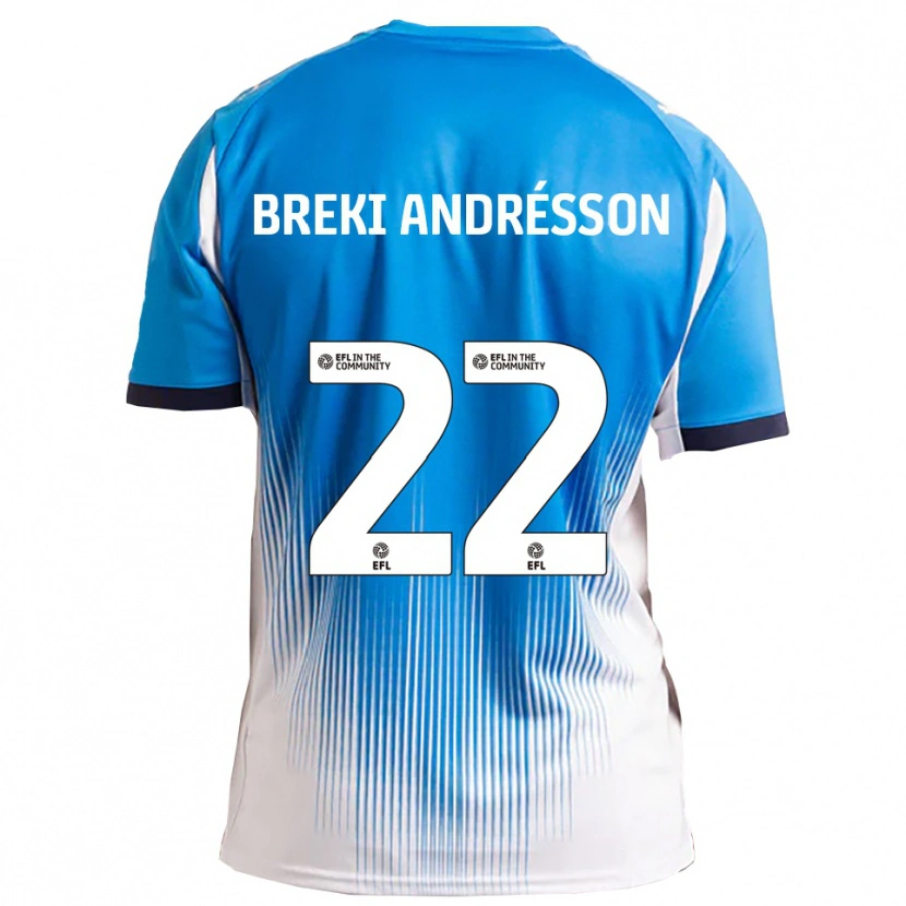 DanxenキッズBenoný Breki Andrésson#22青 白ホームシャツ2025/26ジャージーユニフォーム