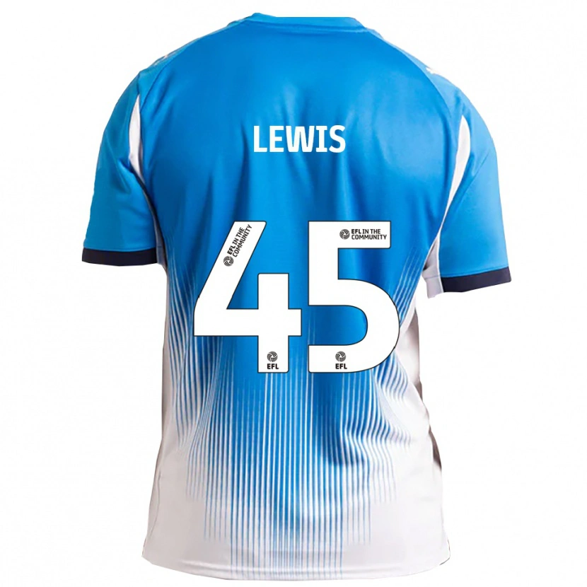 DanxenキッズJake Lewis#45青 白ホームシャツ2025/26ジャージーユニフォーム