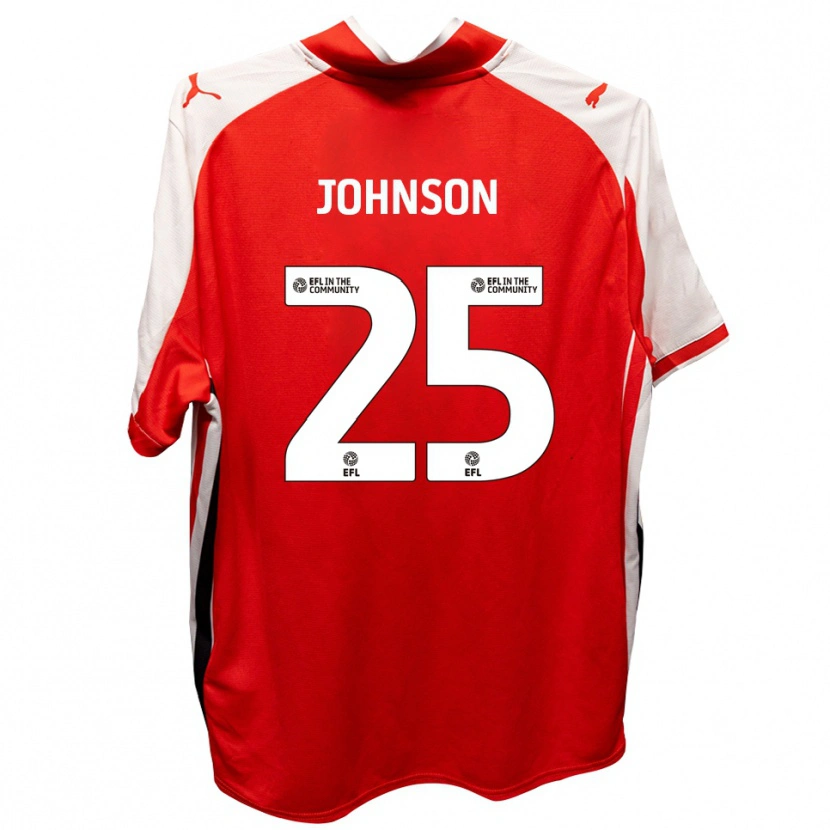 DanxenキッズWill Johnson#25赤 白ホームシャツ2025/26ジャージーユニフォーム