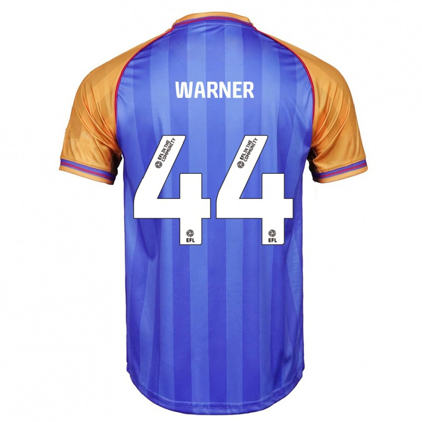 DanxenキッズJames Warner#44青 オレンジホームシャツ2025/26ジャージーユニフォーム