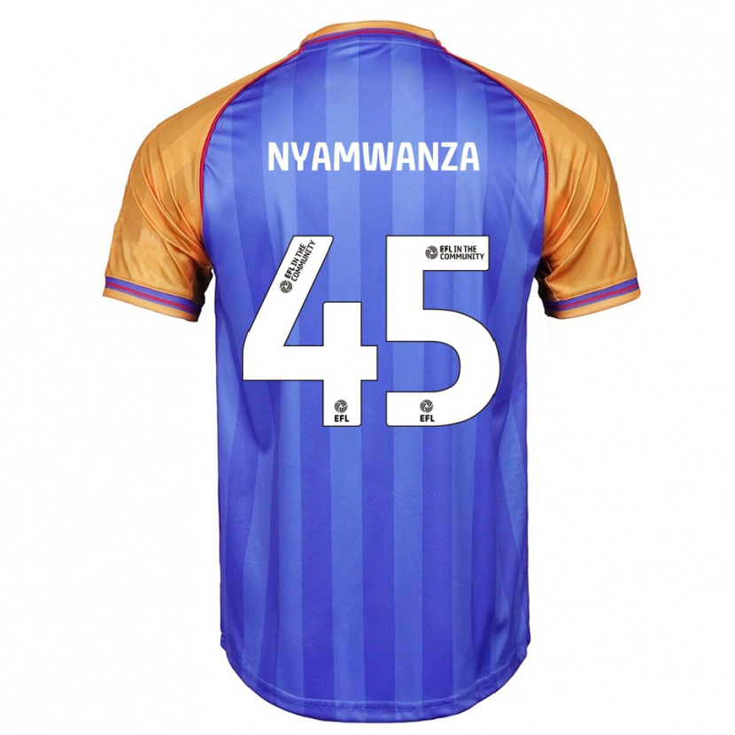 DanxenキッズSimba Nyamwanza#45青 オレンジホームシャツ2025/26ジャージーユニフォーム