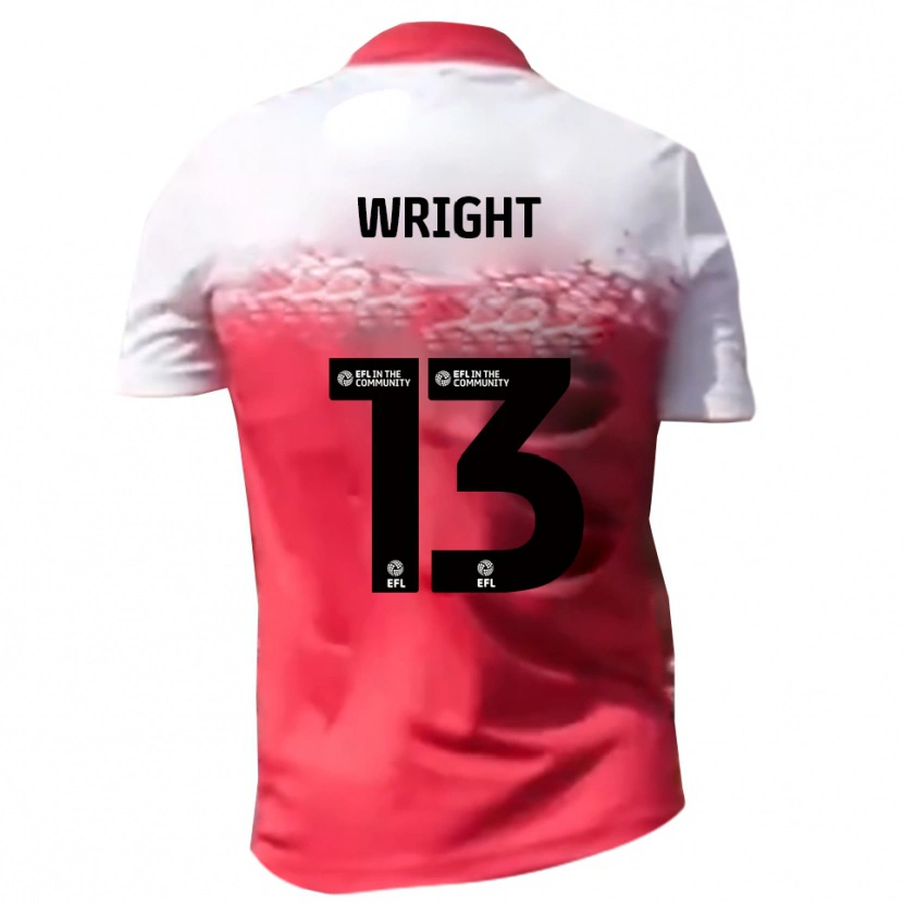 DanxenキッズOliver Wright#13赤 白ホームシャツ2025/26ジャージーユニフォーム