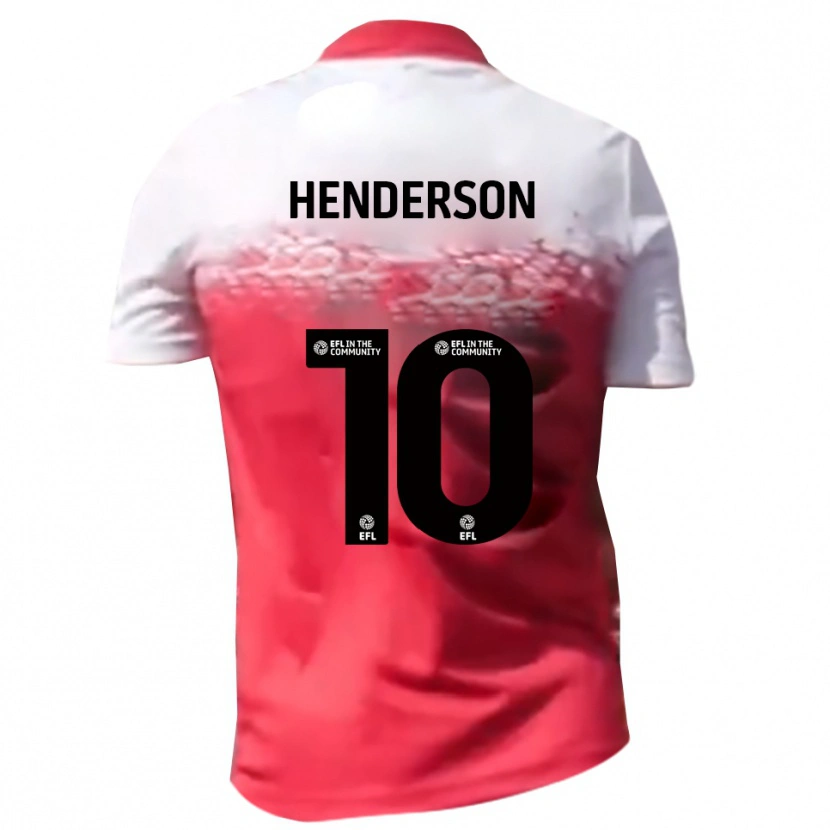 DanxenキッズAlex Henderson#10赤 白ホームシャツ2025/26ジャージーユニフォーム