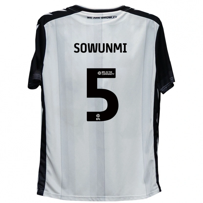 DanxenキッズOmar Sowunmi#5白 黒ホームシャツ2025/26ジャージーユニフォーム