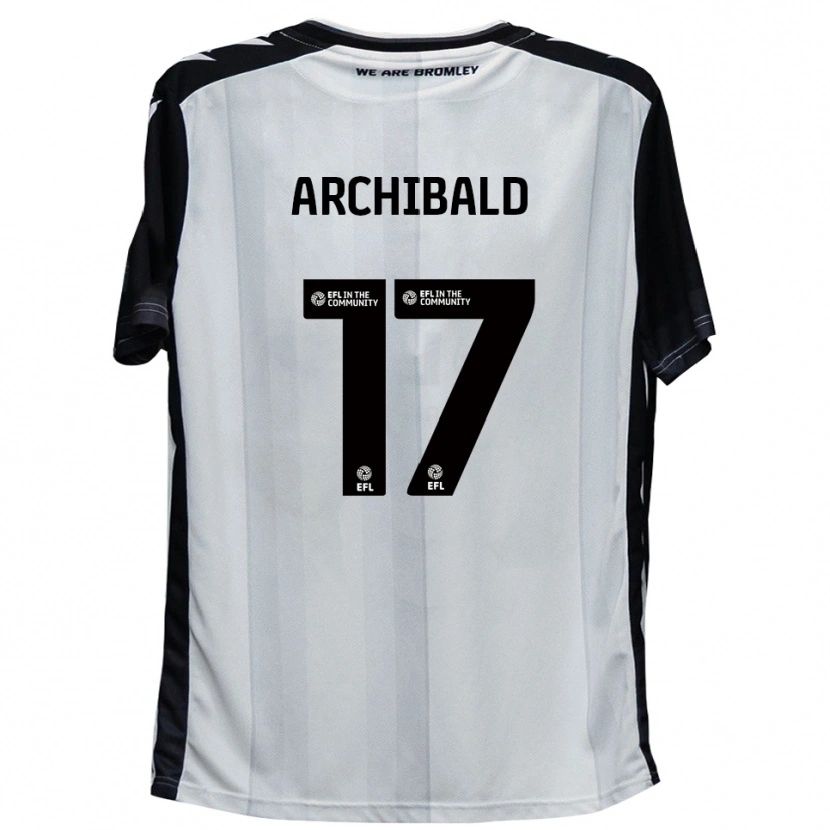 DanxenキッズSam Archibald#17白 黒ホームシャツ2025/26ジャージーユニフォーム