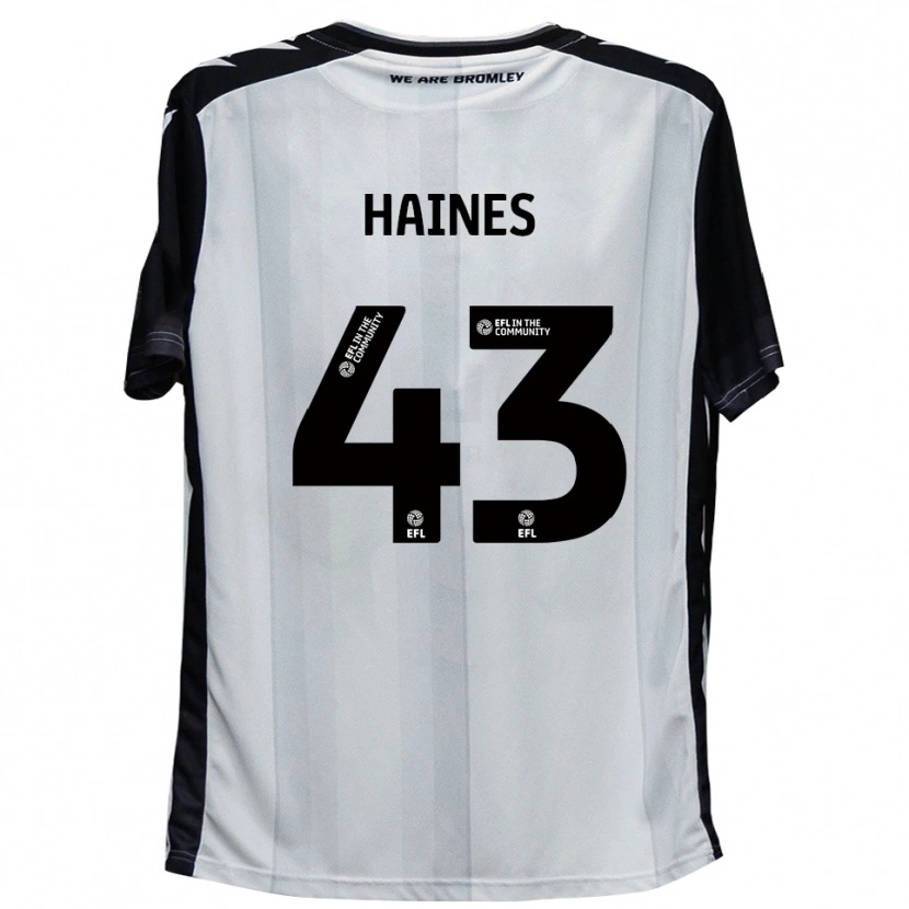 DanxenキッズHarry Haines#43白 黒ホームシャツ2025/26ジャージーユニフォーム
