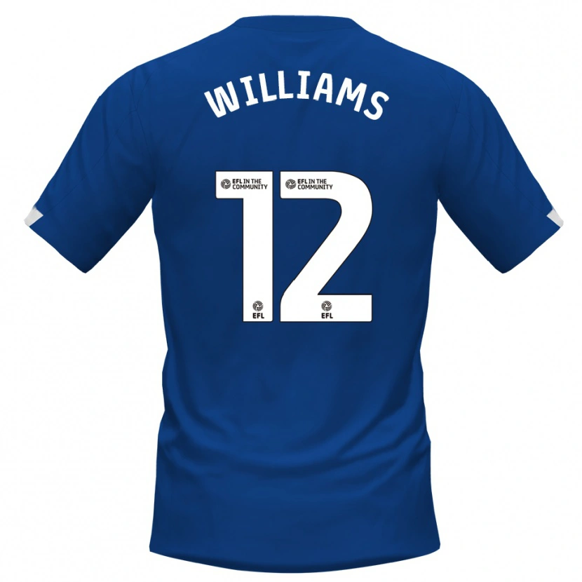 DanxenキッズTyrone Williams#12青 白ホームシャツ2025/26ジャージーユニフォーム