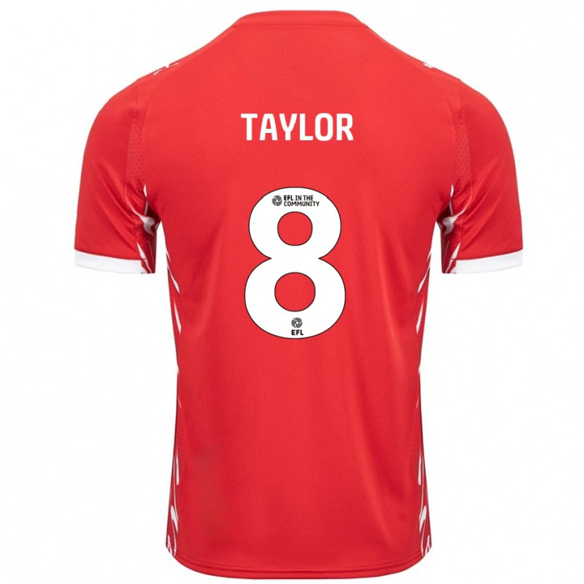 DanxenキッズOwen Taylor#8赤 白ホームシャツ2025/26ジャージーユニフォーム