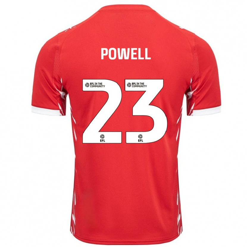 DanxenキッズJack Powell#23赤 白ホームシャツ2025/26ジャージーユニフォーム