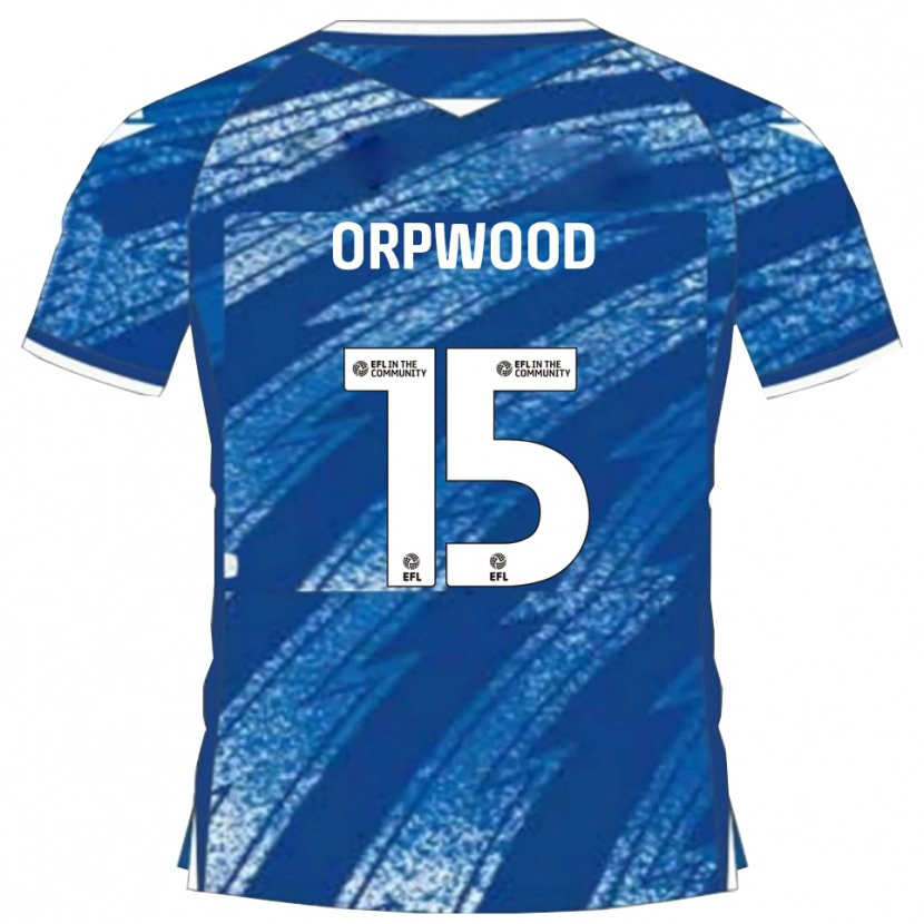 DanxenキッズJo Orpwood#15青 白ホームシャツ2025/26ジャージーユニフォーム