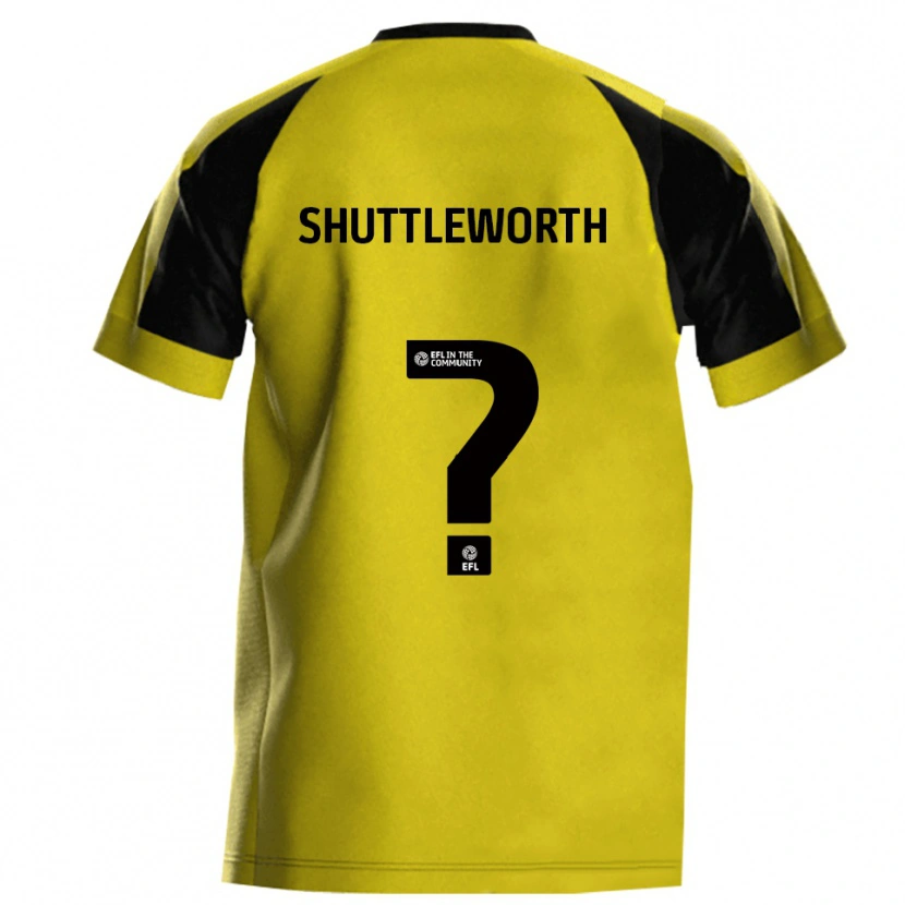 DanxenキッズHannah Shuttleworth#0黄 灰色ホームシャツ2025/26ジャージーユニフォーム