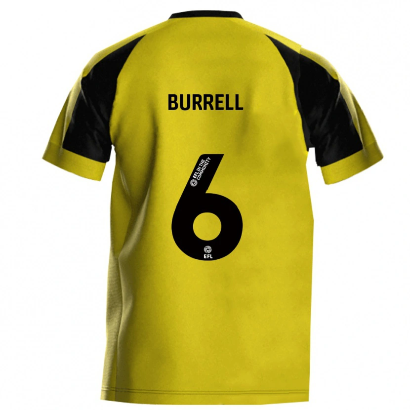 DanxenキッズWarren Burrell#6黄 灰色ホームシャツ2025/26ジャージーユニフォーム