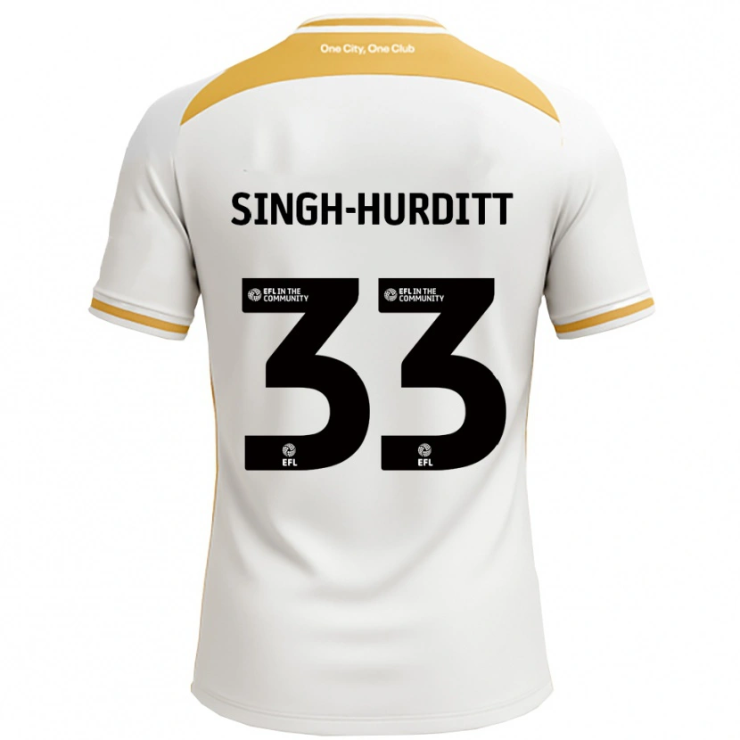 DanxenキッズDamerai Singh-Hurditt#33白 金ホームシャツ2025/26ジャージーユニフォーム