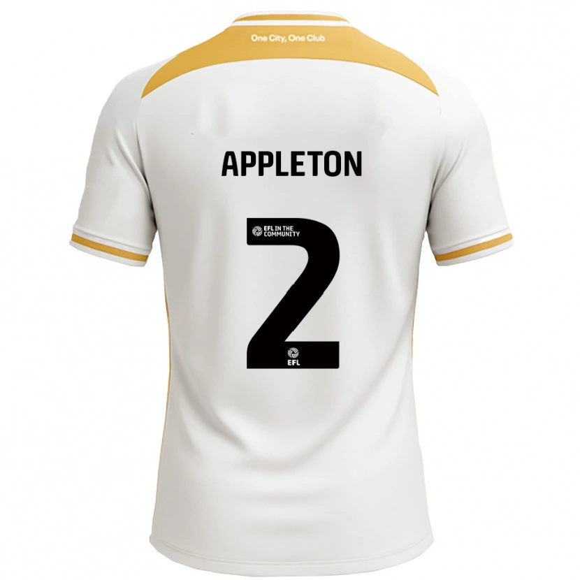 DanxenキッズTara Appleton#2白 金ホームシャツ2025/26ジャージーユニフォーム