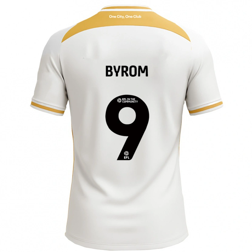 DanxenキッズSophie Byrom#9白 金ホームシャツ2025/26ジャージーユニフォーム