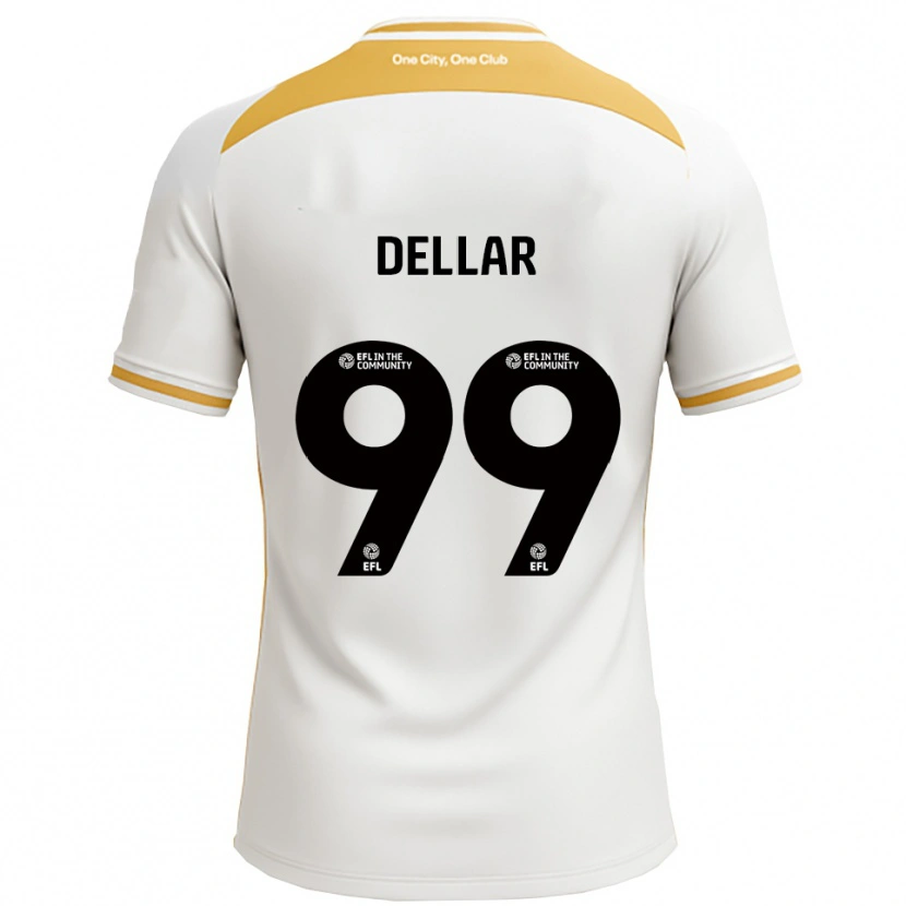 DanxenキッズMegan Dellar#99白 金ホームシャツ2025/26ジャージーユニフォーム