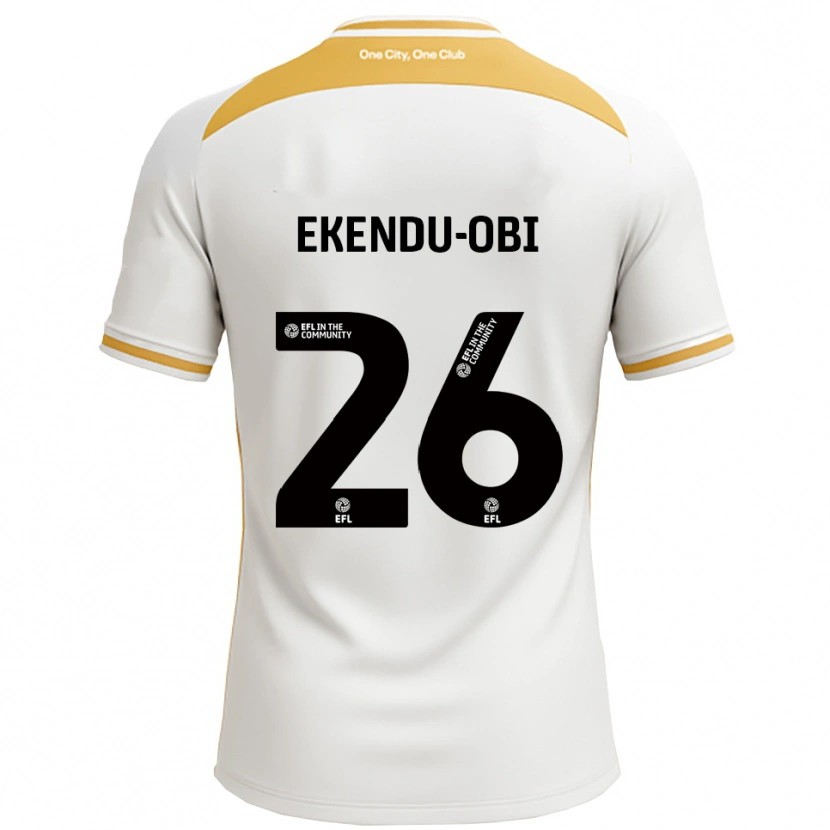 DanxenキッズUgomma Ekendu-Obi#26白 金ホームシャツ2025/26ジャージーユニフォーム