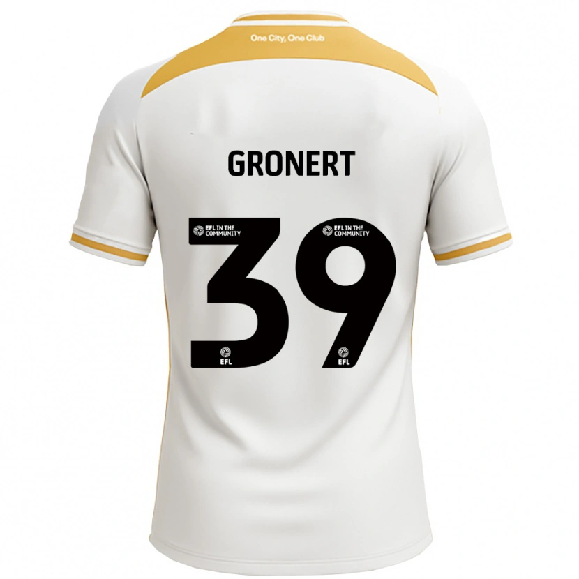 DanxenキッズAlex Gronert#39白 金ホームシャツ2025/26ジャージーユニフォーム