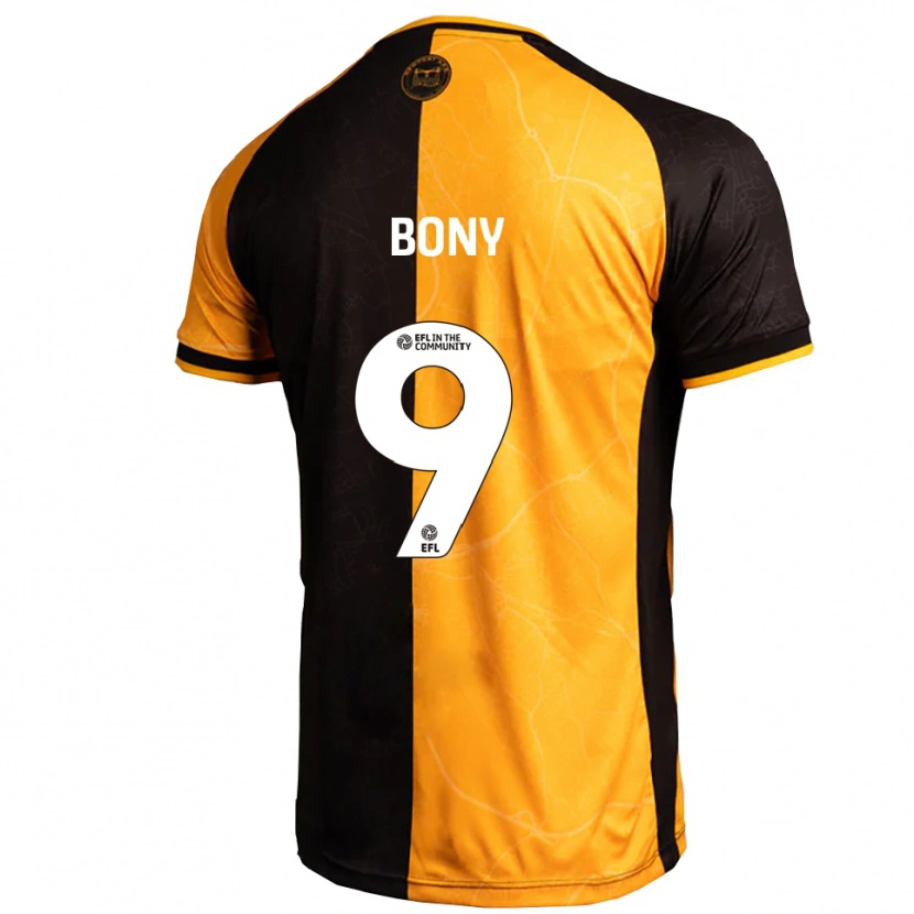 DanxenキッズOrphee Bony#9黄 黒ホームシャツ2025/26ジャージーユニフォーム