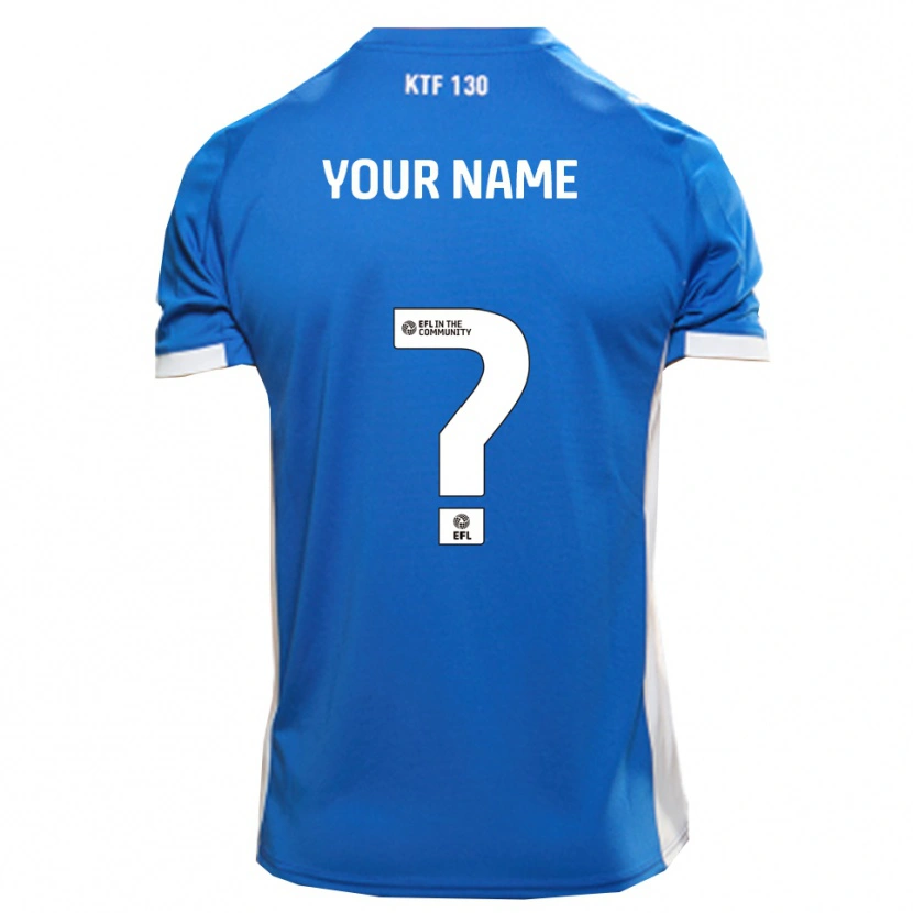 Danxenキッズあなたの名前#0青 白ホームシャツ2025/26ジャージーユニフォーム